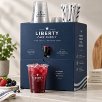 Distributeur de café froid personnalisé AT PACK avec robinet, emballage à emporter pour cafés, bureaux et événements