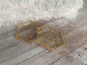 Sous-verres en acrylique transparents en feuille d'or de luxe légers Sous-verres en acrylique créatifs nordiques pour tasses à thé - Product Image 4