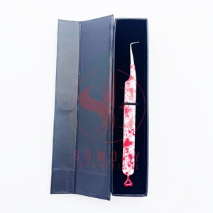 แหนบปลายขนตา90องศาทำจากสแตนเลสแหนบปลายขนตาเพิ่มวอลลุ่มแบบมืออาชีพพร้อมกล่องบรรจุภัณฑ์โลโก้แบบกำหนดเอง - Product Image 3