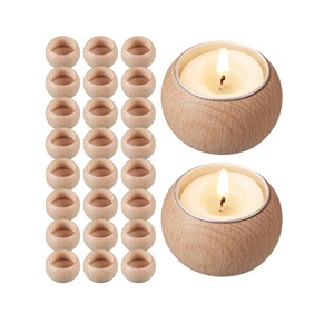 Bougeoirs en bois Tea Light Votive Tealight Holder Chandelier en bois pour fête de mariage décoration de vacances bougies d'anniversaire - Product Image 1