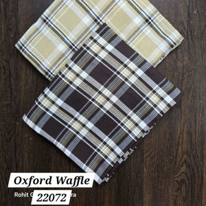 Tela Oxford a Cuadros de Algodón 100% de Primera Calidad, Material de Camisa de Calidad de Exportación para Ropa de Hombre y Mujer - Product Image 1