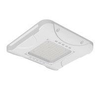 Lumière LED pour station-service 100W 150W 200W avec garantie de 7 ans, homologuée ETL DLC CE CB, 5000K 6500K 135lm/w, 3 CCT, 3 puissances, lumière LED pour auvent