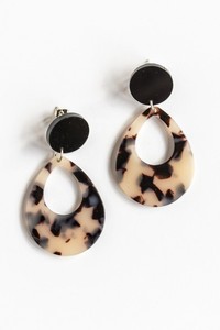 Pendientes de aro de oso acrílico para mujer, joyería de resina, Color caramelo, a la moda - Product Image 5