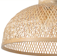 Lampe suspendue en bambou LED moderne, vente chaude, abat-jour en osier pour la décoration de la maison, éclairage de plafond carré pour le salon