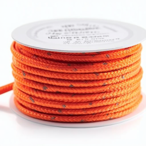 OVERMANN - Cordón Reflectante de Seguridad de 100 m, Cordón de Poliéster Reflectante de 2 mm, Color Naranja - Product Image 3