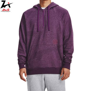 Sudadera con capucha de manga larga con cremallera de medio cuarto para invierno y otoño, sudadera informal con estampado personalizado para hombres y mujeres, Otoño Invierno, mantener el calor - Product Image 1
