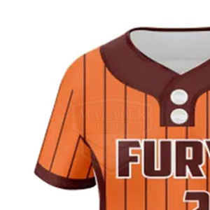 Conjunto de uniforme de equipo de softbol de alta calidad 2025, camisa de botón completo, ropa deportiva suave transpirable a la venta - Product Image 6