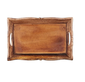 Plateau de service en bois d'acacia Rectangulaire Top Price Cuisine Ménage Article décoratif avec poignée Plateau en bois - Product Image 1