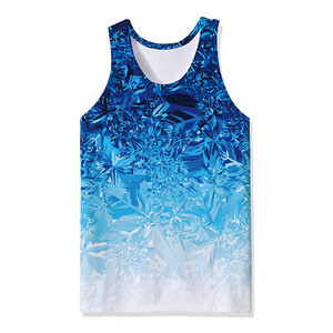 2023 Summer Custom Logo Tank Top for <b>Men</b> <b>Sports</b> Fitness Gym <b>Vest</b> 3D Pattern Casual Breathable Polyester Muscle Workouts Washed - Product Image 5