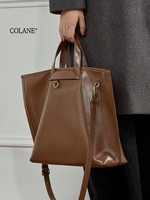 Sac à bandoulière en cuir de vachette véritable au design simple pour femmes, élégant sac à main fourre-tout avec longue bandoul