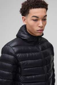 Vente en gros Veste Bulle Noire pour Homme Dernière Conception Haute Brillance Matelassée à Capuche Coupe-Vent Imperméable Toile Logo Personnalisé Fourrure - Product Image 5
