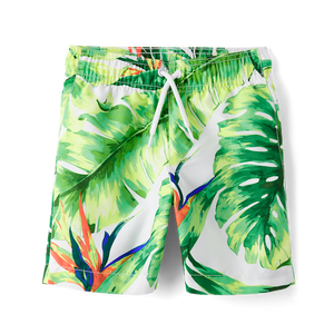 กางเกงขาสั้นพิมพ์ลายสีเขียวสำหรับเด็กผู้ชายและกางเกงว่ายน้ำสำหรับเด็กผู้ชาย-ลดราคา ไซส์ XS-S - Product Image 1