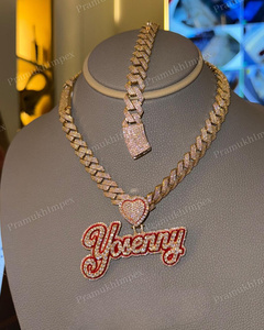 จี้ชื่อตัวอักษร VVS D เพชรสีแดง - Product Image 1