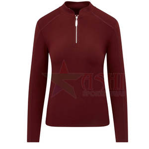 Sweat-shirt d'équitation pour femmes en marque privée, tissu en polyester et élasthanne, extensible, imperméable, coupe-vent, vêtements de sport professionnels - Product Image 1