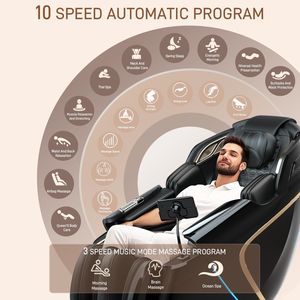 Sillón de Masaje de Cuerpo Completo con Gravedad Cero, Masaje Shiatsu de Doble Núcleo, Reclinable, con Calor en Espalda y Pantorrillas, Soporte para Teléfono y Función de Balanceo - Product Image 3