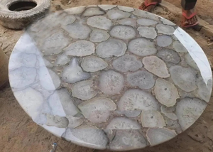 Handcrafted Polished Agate Seal <b>Stone</b> Luxury Home Decor Religious Flower Model Pattern <b>Resin</b> Customized Color High Crafted - Product Image 4