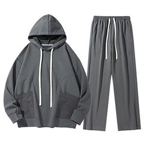 Conjunto Deportivo de Dos Piezas para Hombre, Estilo Casual Urbano, Invierno, Premium, Personalizado, con Capucha, Grueso, Transpirable, de Felpa - Product Image 4