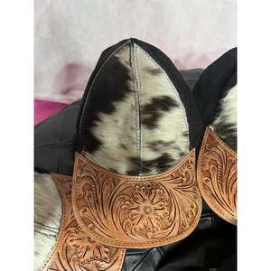 GangesGrain Cuero Genuino de Piel de Vaca Repujado con Pelo Sintético PU, Paja, para Invierno, Viajes, Fiestas, Deportes, Negocios, Casual, Aire Libre - Product Image 5