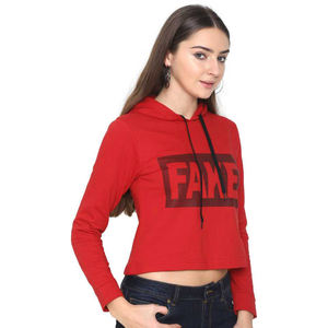 Pakistan Manufacture Girls <b>Sweatshirts</b> in <b>Red</b> Color Wholesale Price Casual Winter Wear Hoody - Product Image 1