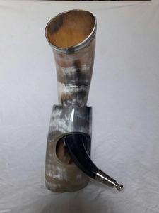 Viking <b>Drinking</b> Horn Custom Size with Horn <b>Stand</b> Polished Animal Eco-Friendly Kitchenware by Tayyab Handicraft - Product Image 3