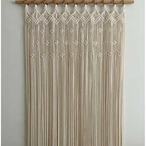 High Quality Bohemian <b>Macrame</b> Wall <b>Curtain</b> Beautiful Handmade Outdoor Bedroom Wall Hanging Decor Featuring Cotton Fabric - Product Image 3