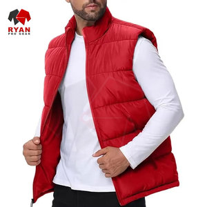 Gilet matelassé pour homme, logo personnalisé, OEM ODM, design matelassé léger, sans manches, vêtements d'hiver, chaud, isolé, vente en gros - Product Image 3