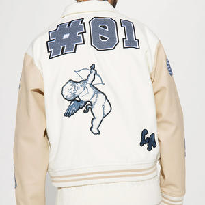 Veste de Baseball personnalisée de haute qualité vestes polaires universitaires unisexes en gros style Letterman uni nouvel état saison d'hiver - Product Image 2