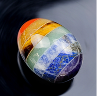 Agate Pierre Naturelle Vente en Gros Sept Chakras Guérison Oeuf Collé Cristal Chakra Énergie Femmes Oeufs Yoni