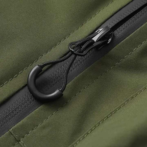 Veste coupe-vent imperméable et respirante pour homme, légère, softshell, col montant, fermeture éclair sur le devant, réfléchissante, style urbain - Product Image 3