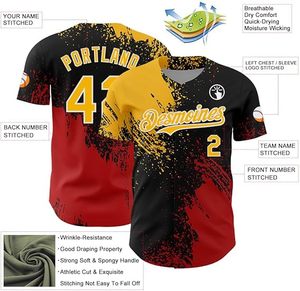 100% Polyester Baseball Jersey Full Dye Sublimation Imprimé Ensembles Séchage rapide et respirant avec style - Product Image 6