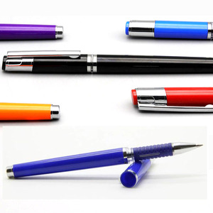 NP-095 Bolígrafos promocionales multicolor con tapa de plástico, bolígrafos de tinta de gel premium con logotipo personalizado - Product Image 1