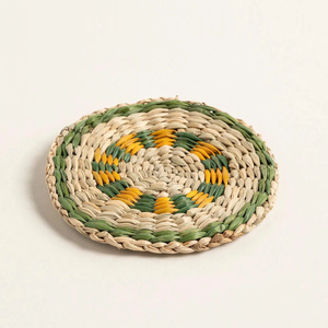 Sous-verre rond en jonc de mer naturel, décoration de table rustique pour le café et le thé au quotidien - Product Image 6
