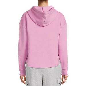 Sudadera con Capucha Informal para Mujer, 100% Algodón, Sudadera de Invierno, Color Sólido, Logotipo Bordado en la Parte Delantera, Tejida, para Uso Diario - Product Image 2