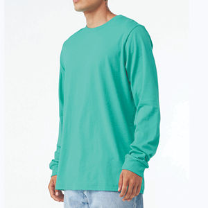 Camisetas de algodón a granel, camisetas de manga larga para hombre, camisetas de manga larga transpirables OEM ecológicas para hombre - Product Image 2