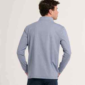 OEM personalizado de alta calidad para hombre Golf Quarter Zip Stand Collar manga corta 100% algodón poliéster ecológico duradero transpirable - Product Image 2