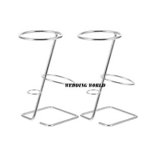 Proveedor de soporte de helado de metal Soporte de helado hecho a mano con recubrimiento de polvo negro Soporte de helado clásico elegante al por mayor - Product Image 6