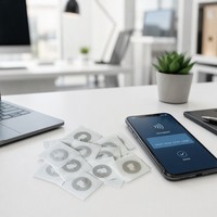 Etiqueta NFC programable de 13.56mhz con chip Ntag215 para proyectos creativos de bricolaje, venta al por mayor, logotipo personalizado, ecológica, de primera calidad