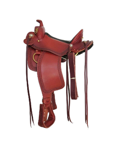 Sillín occidental de caballo de cuero genuino de calidad superior para carreras de barriles y equitación - Product Image 1