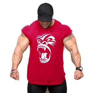 Débardeur respirant imprimé de qualité supérieure Débardeur en coton biologique pour hommes Débardeur personnalisé Summer Gym Running Singlets - Product Image 1