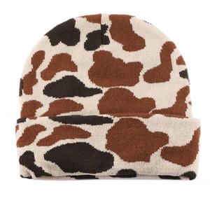 Unisex Winter Warm Casual Jacquard <b>Beanie</b> with 3D Embroidery Adjustable Beach Ready 100% <b>Wool</b> Custom Design Hat - Product Image 4