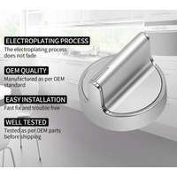 ลูกบิดเตาอบแบบเปลี่ยนได้ของ Whirlpool Exact Fit ชุด 5 ชิ้น รุ่น W10594481 อะไหล่ควบคุมเตาแก๊สสำหรับเปลี่ยน - Product Image 3