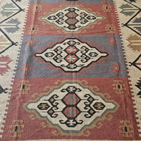 Großhandel Boho Traditionelle Geometrische Kelim Teppich Hand gewebte Wolle Jute Area Rug Set für Indoor Outdoor Weihnachts dekor Küche
