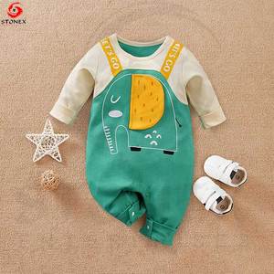 Mameluco Impresión personalizada Bambú Recién nacido Bebe Ropa Bebé Bambú Cremalleras Mameluco - Product Image 4