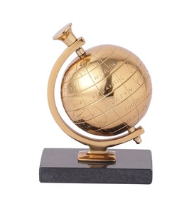 Pieza Decorativa Moderna de Metal con Forma de Globo, Acabado Plateado, Adorno Redondo para Mesa, Decoración para Sala de Estar, Uso en Interiores - Product Image 2