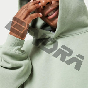 เสื้อมีฮู้ดขนาดใหญ่พิเศษเปิดไหล่ตก/เสื้อวอร์มสีพื้นไซส์ใหญ่พิเศษสำหรับผู้หญิง - Product Image 5