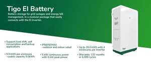 Sistema de Almacenamiento de Energía Modular para el Hogar Tigo EI con Batería de 9.9kWh, Energía de Respaldo - Product Image 2