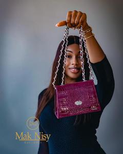 Sac à main mini en fausse fourrure à imprimé animalier tendance avec chaîne, bandoulière et fermeture à cadenas pour femme, usage quotidien - Product Image 5