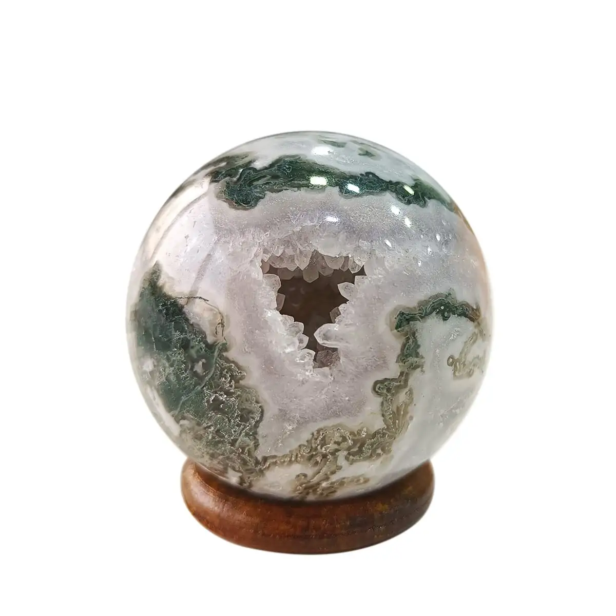 Moss agate Sphere Druzy Moss agate Ball Wholesale Best Quality for Reiki & Healing