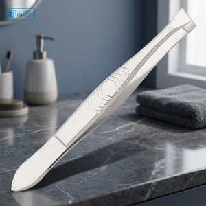 Pinzas para cejas de punta inclinada y recta, de acero inoxidable, duraderas, estilo moderno, a precio económico, en stock. - Product Image 4