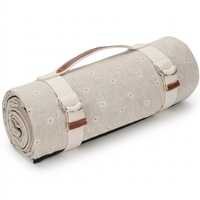 Couverture de pique-nique imperméable personnalisée, pliable, grande taille, pour la famille, tapis de camping portable, anti-sable, plage, élégante, avec sangle en cuir, toutes saisons